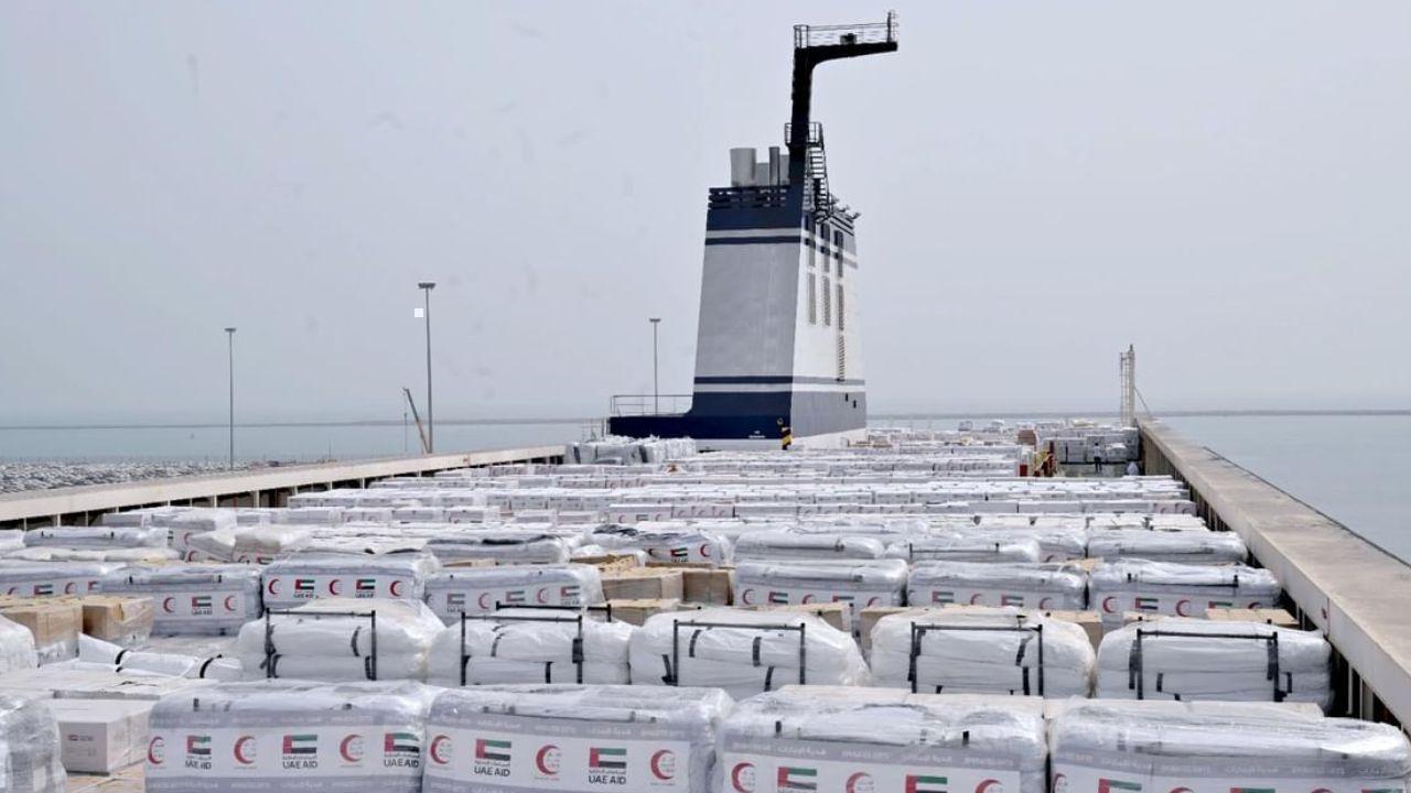 UAE Sends Largest Aid Ship Khalifa 8 to Help Gaza Strip