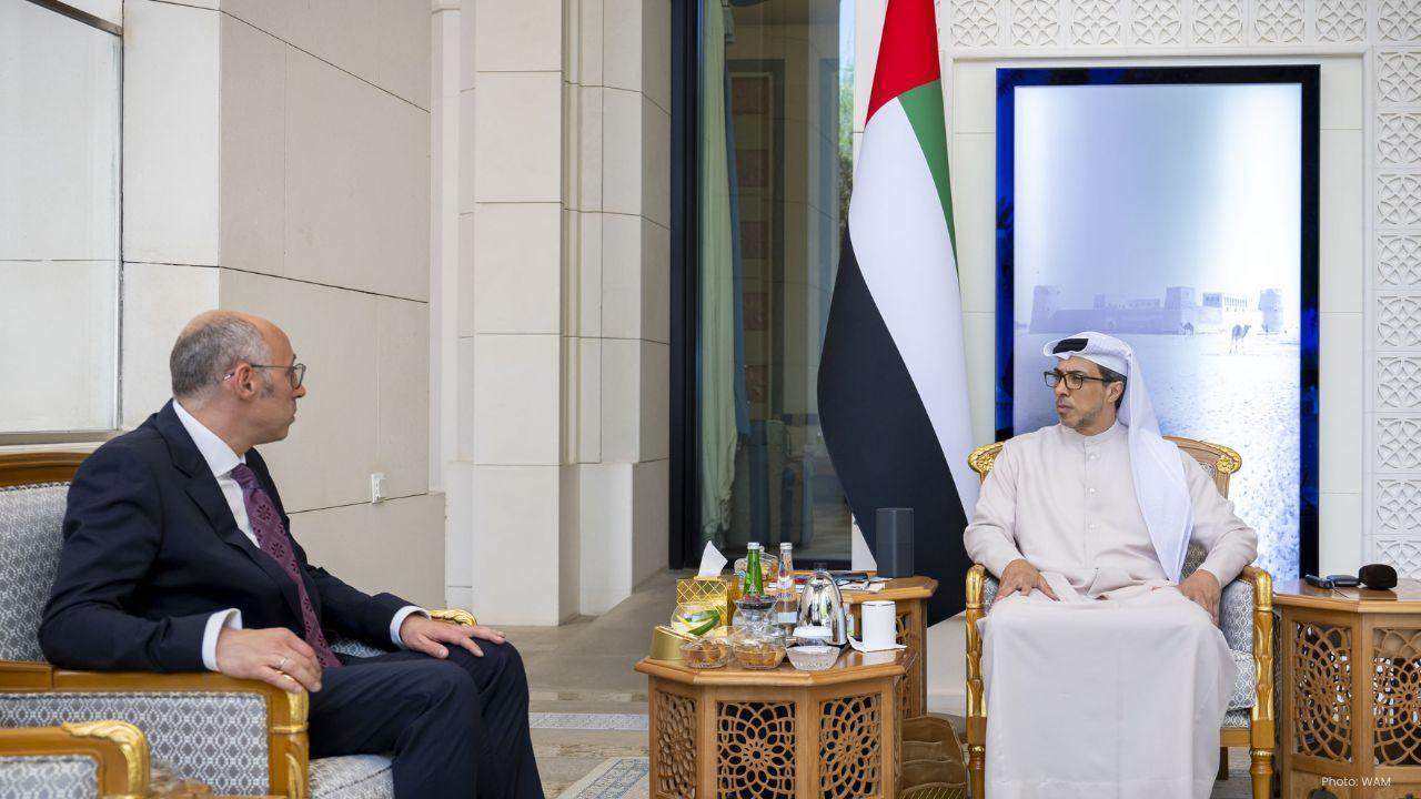 Sheikh Mansour Meets Ukraine Ambassador to Mark Farewell Visit