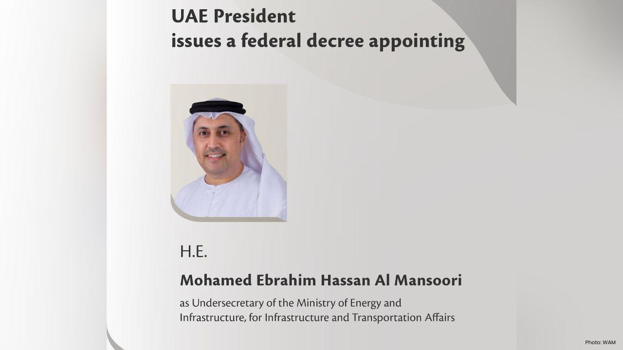 Mohamed Al Mansoori Appointed as UAE Ministry Undersecretary