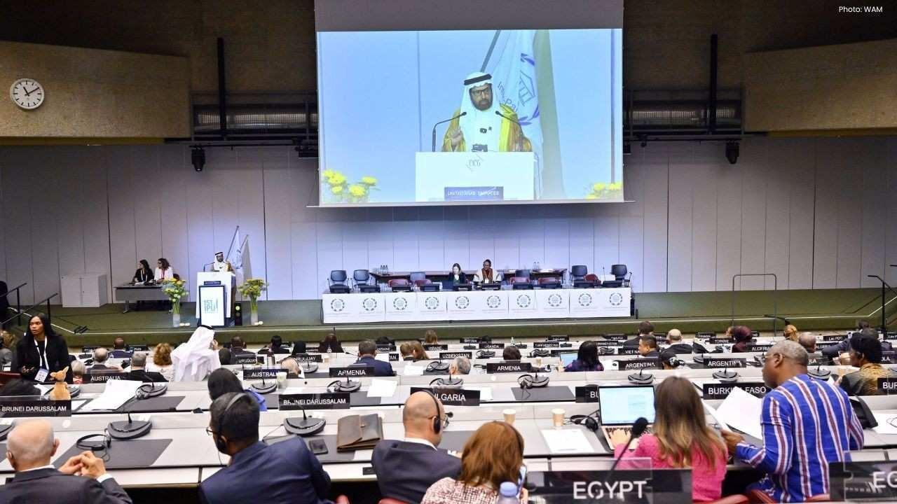 Chair of UAE FNC Advocates for Humanitarian Law at IPU Assembly
