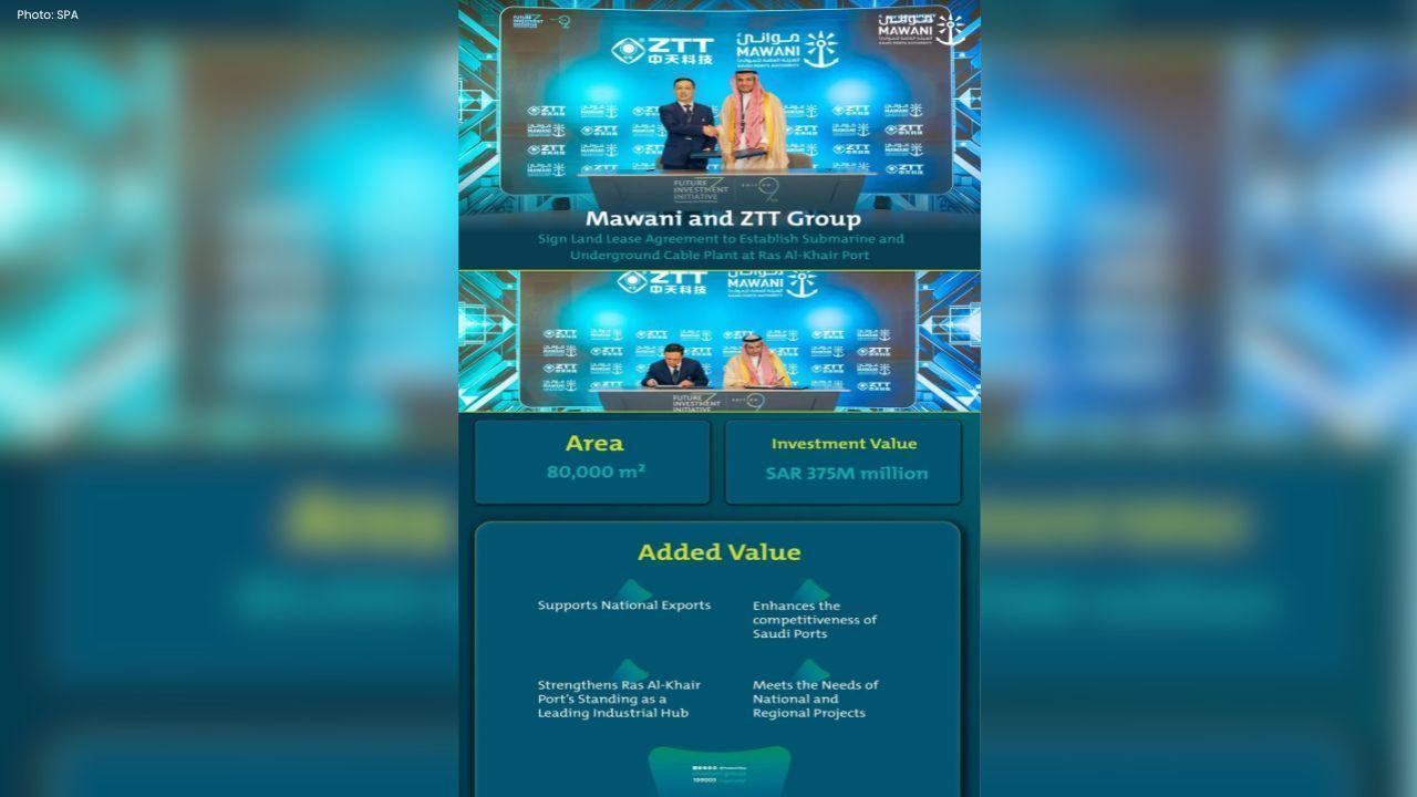 Saudi Ports, ZTT Group to Build Cable Factory in Ras Al-Khair Saudi Ports, ZTT Group to Build Cable Factory in Ras Al-Khair