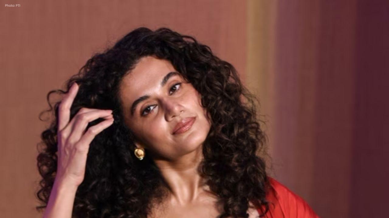 Taapsee Pannu Dazzles in Yellow Mini-Dress at Nykaaland Event