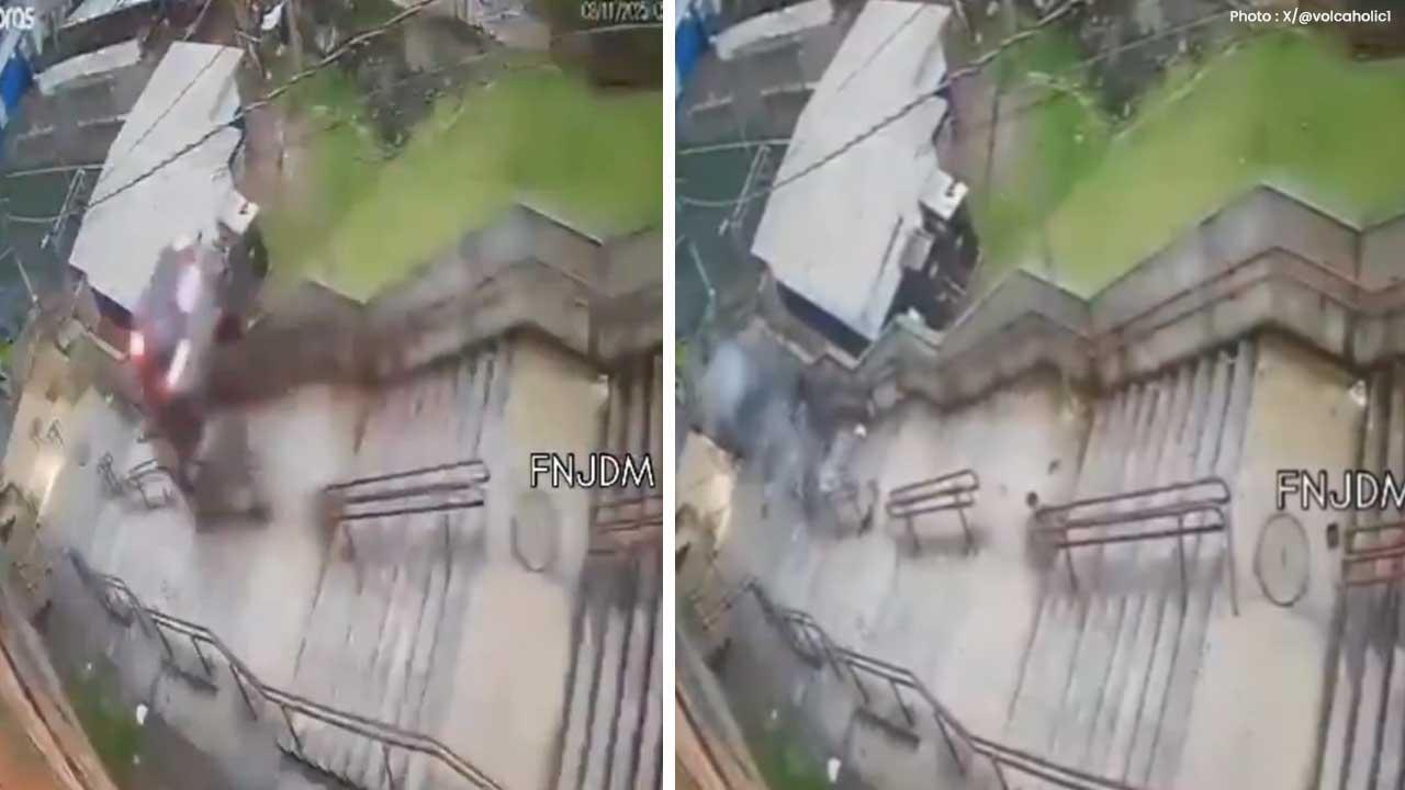 Driver Miraculously Survives Car Plunge Down Stairs in Brazil