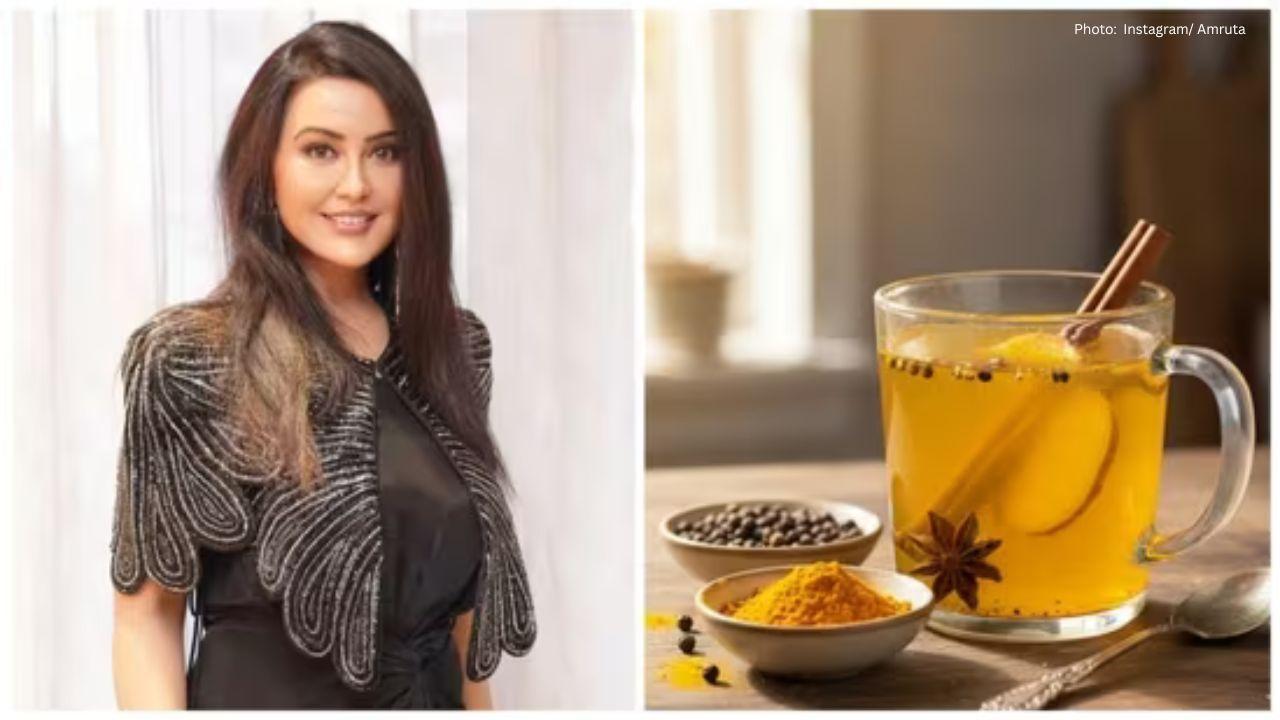 Amruta Fadnavis Highlights the Health Benefits of Turmeric and Black Pepper Water