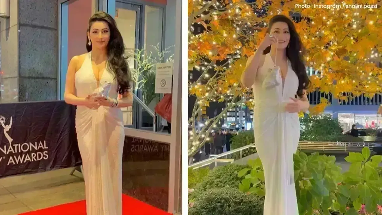 Shalini Passi Wows in Jenny Packham at the 53rd International Emmy Awards