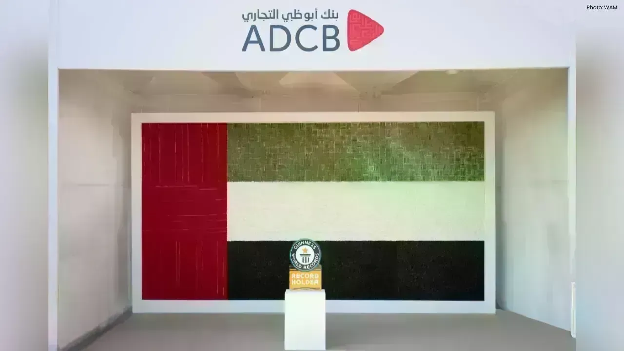 ADCB Sets Record with Largest Eco-Friendly UAE Flag Display
