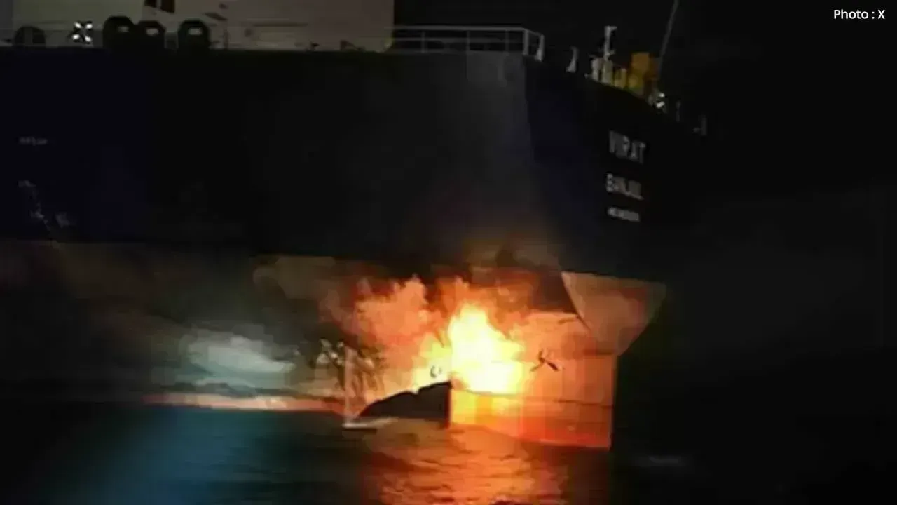 Drone Boat Strikes Russian Tanker Virat Off Turkey's Black Sea