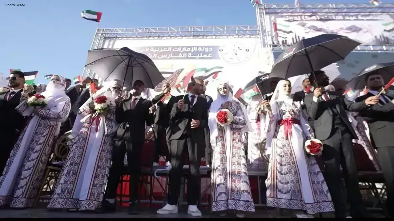 UAE Marks Eid with Mass Wedding for 54 Grooms in Gaza