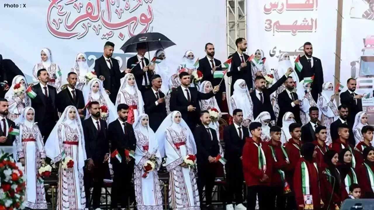 In Gaza, 54 Couples Unite in Mass Wedding Amidst Desolation