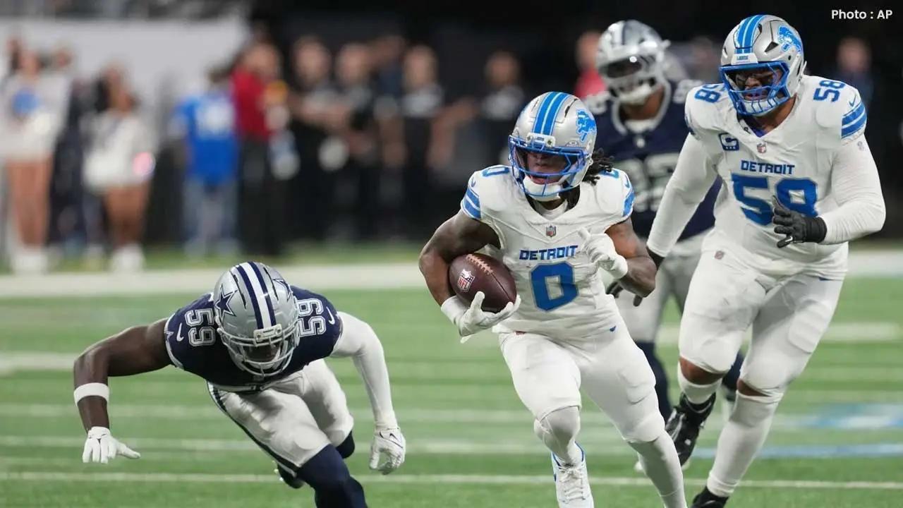 Jahmyr Gibbs Powers Lions to 44-30 Victory Against Cowboys