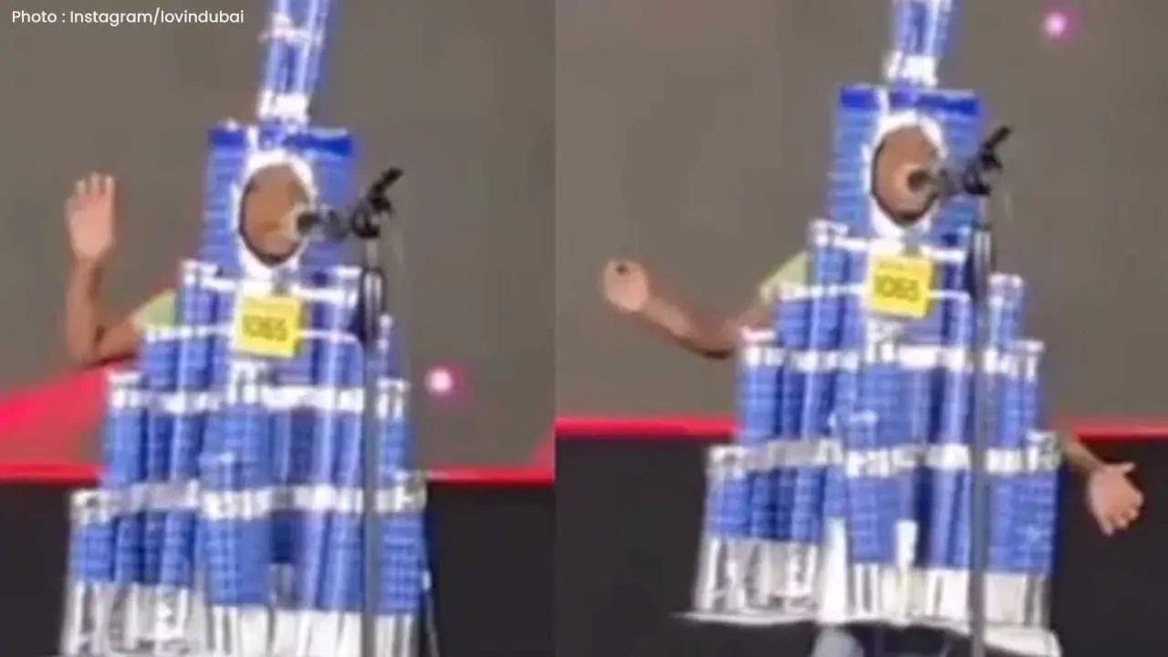 Young Indian Boy Wows Dubai in Burj Khalifa Costume Video