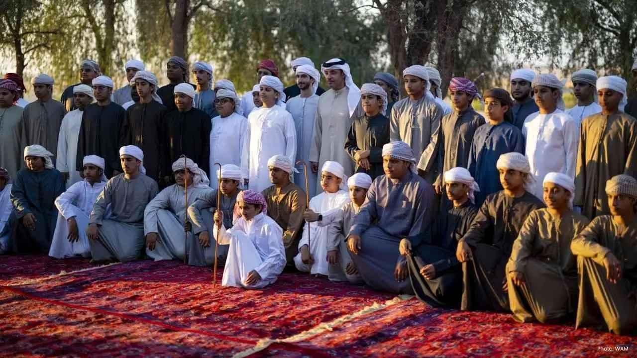 Sheikh Hazza Visits Al Fakhr Winter Camp for Martyrs’ Sons