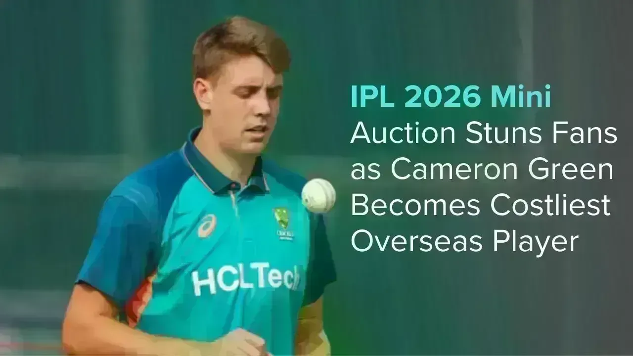Cameron Green Sets Record at IPL 2026 Mini Auction as Most Expensive Overseas Player
