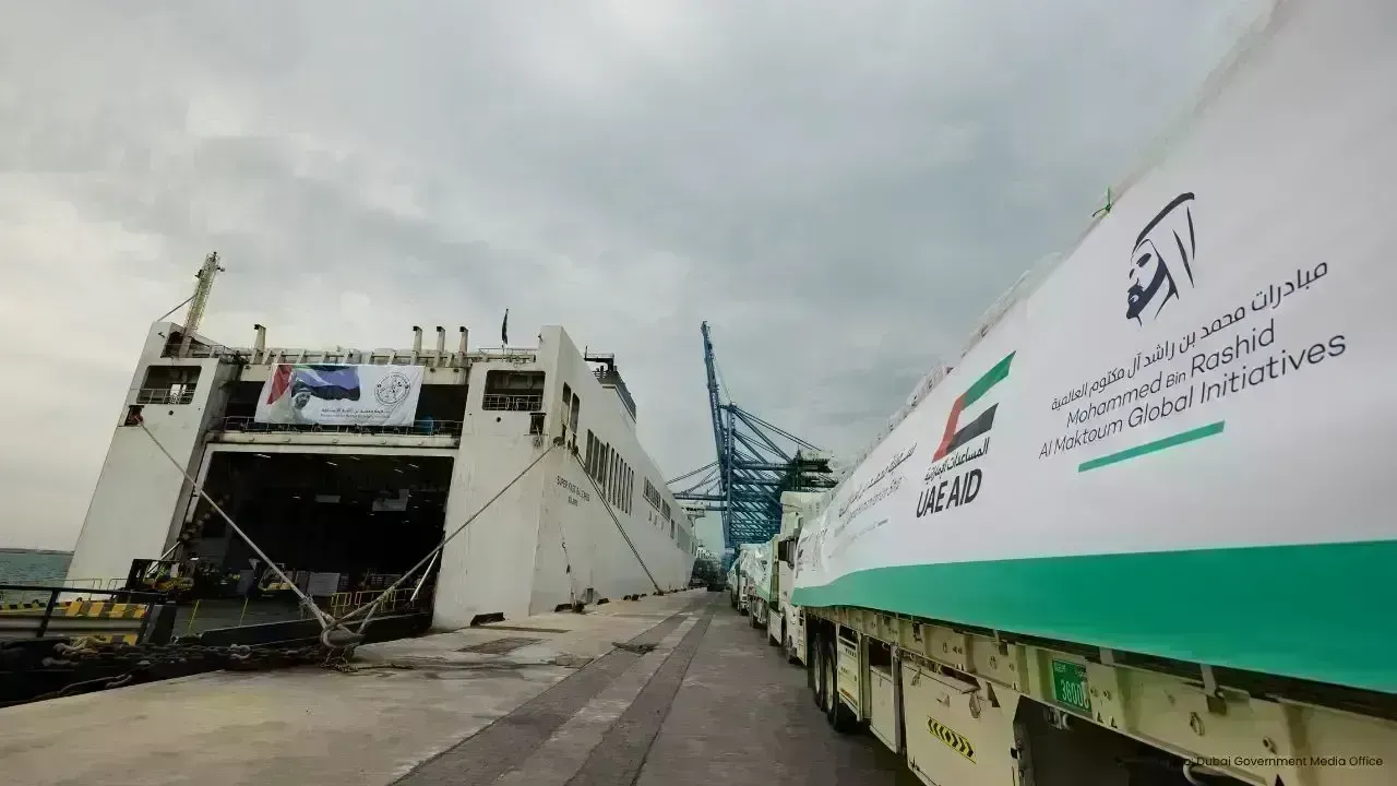 UAE's Humanitarian Ship Loaded with 10 Million Meals for Gaza