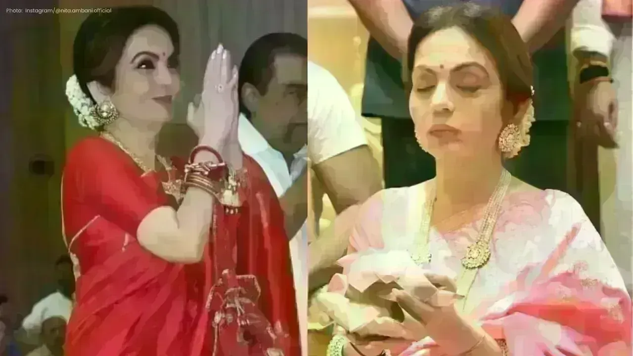 Nita Ambani Dazzles in Red Saree at DAIS Annual Celebration