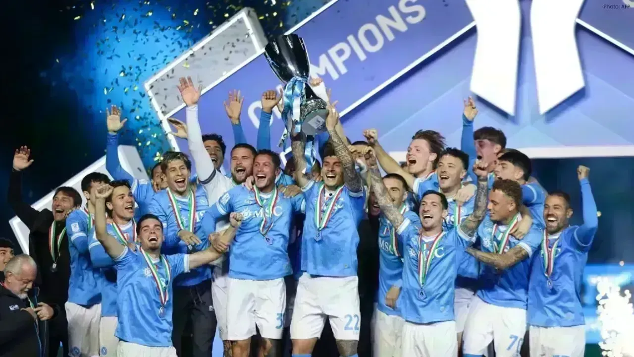 Napoli Secures 2-0 Victory Against Bologna in Italian Super Cup