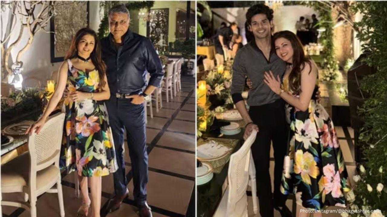 Bhagyashree Welcomes 2026 in Chic Floral Midi Dress with Family at 56