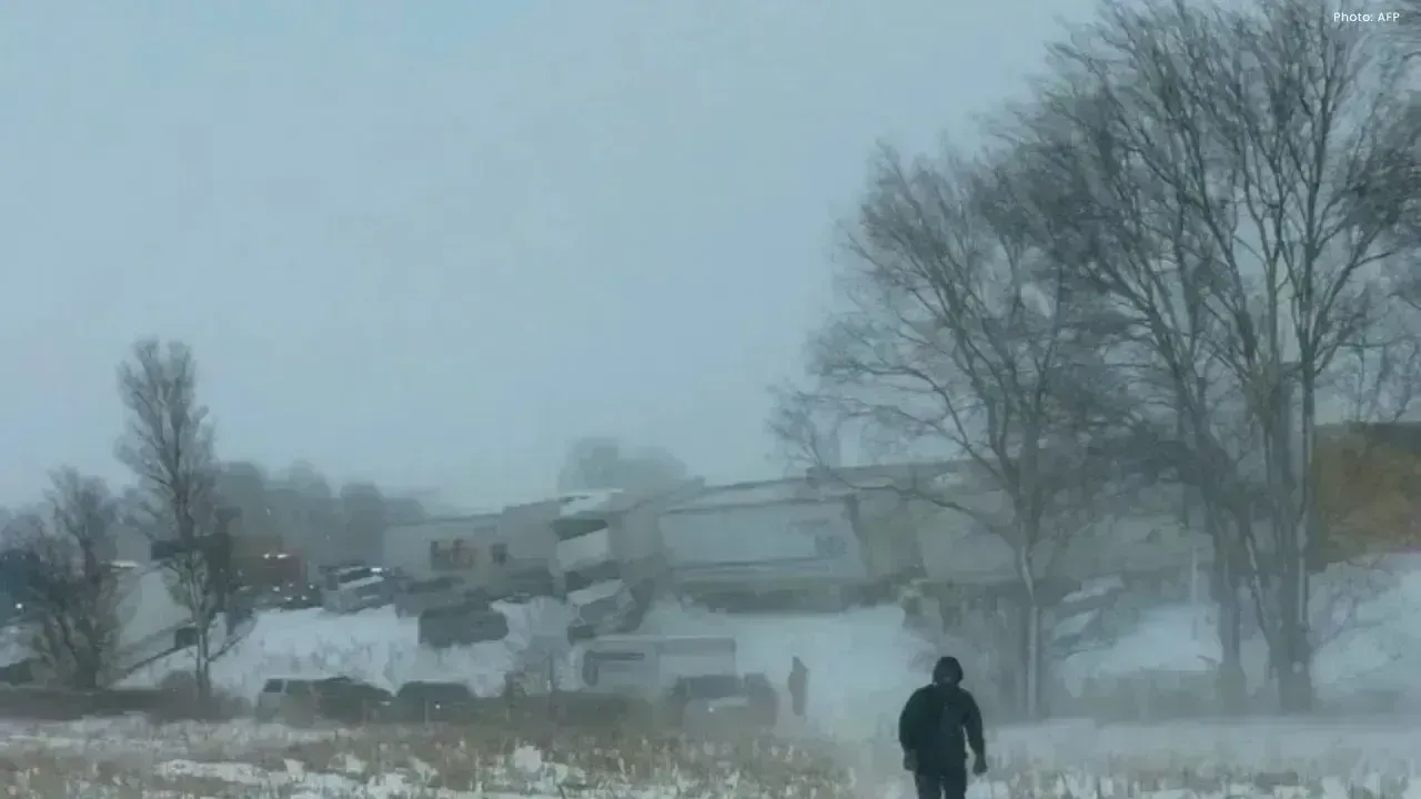 Severe Snowstorm Triggers 100+ Vehicle Pile-Up in Michigan