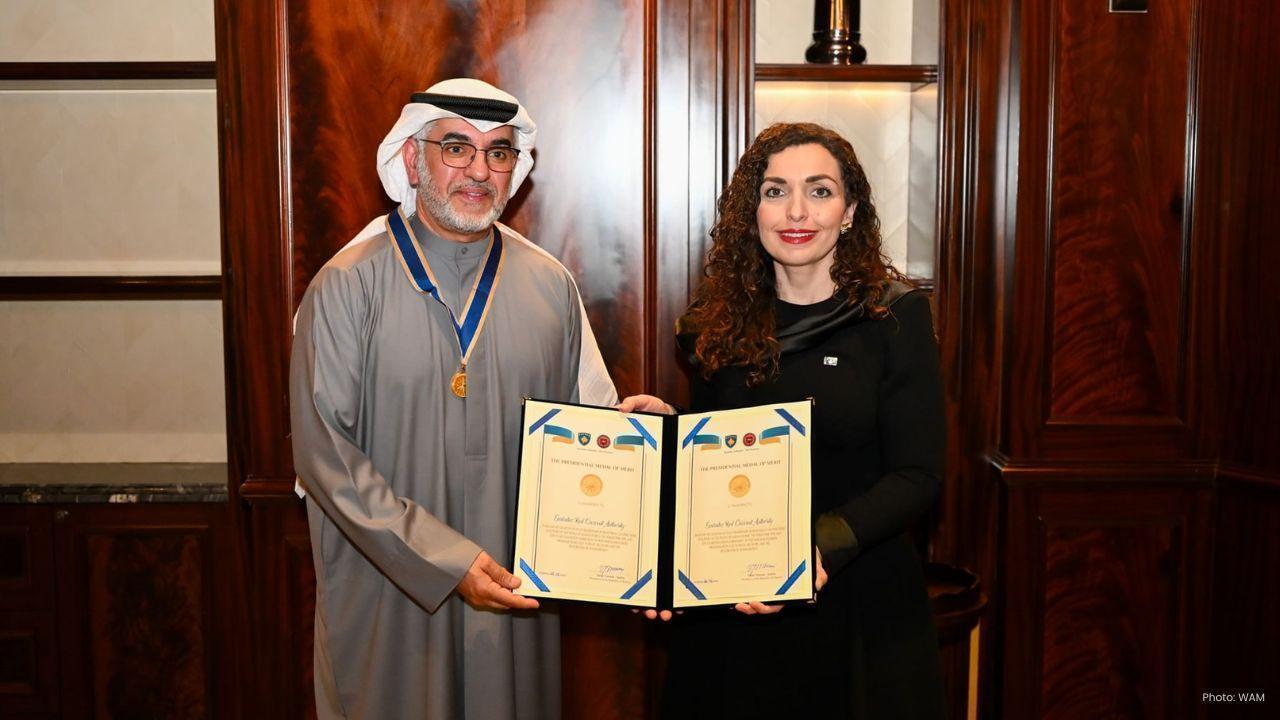 Kosovo President Honours Emirates Red Crescent With Medal