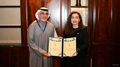 Kosovo President Honours Emirates Red Crescent With Medal