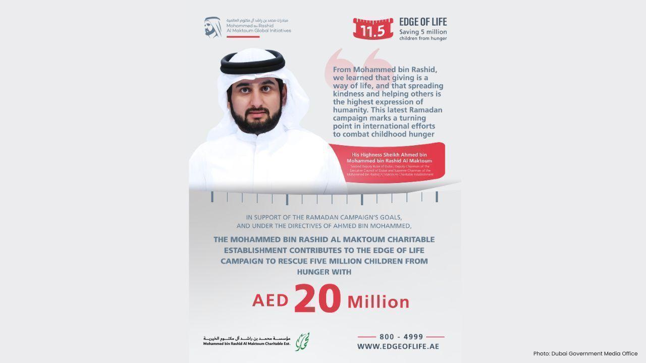 Dubai Donates AED20m to Fight Child Hunger