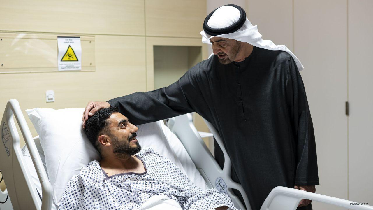 UAE President Visits Victims of Iranian Attacks in Hospital