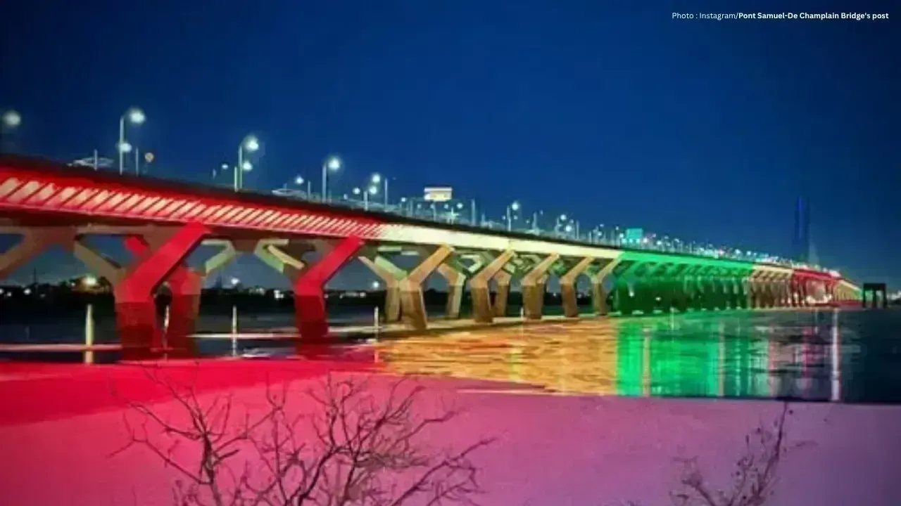 Samuel De Champlain Bridge Illuminates for Health Awareness