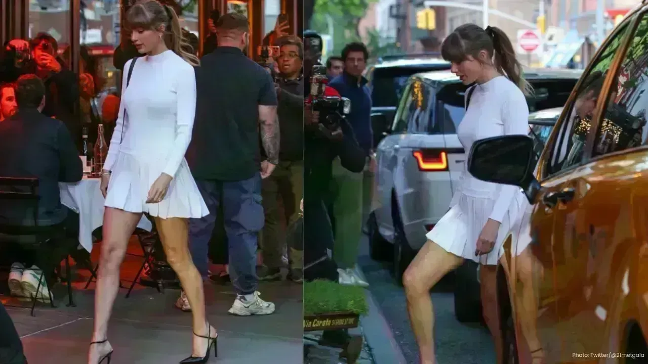 Taylor Swift Dazzles in Chic White Mini Dress on NYC Dinner Outing