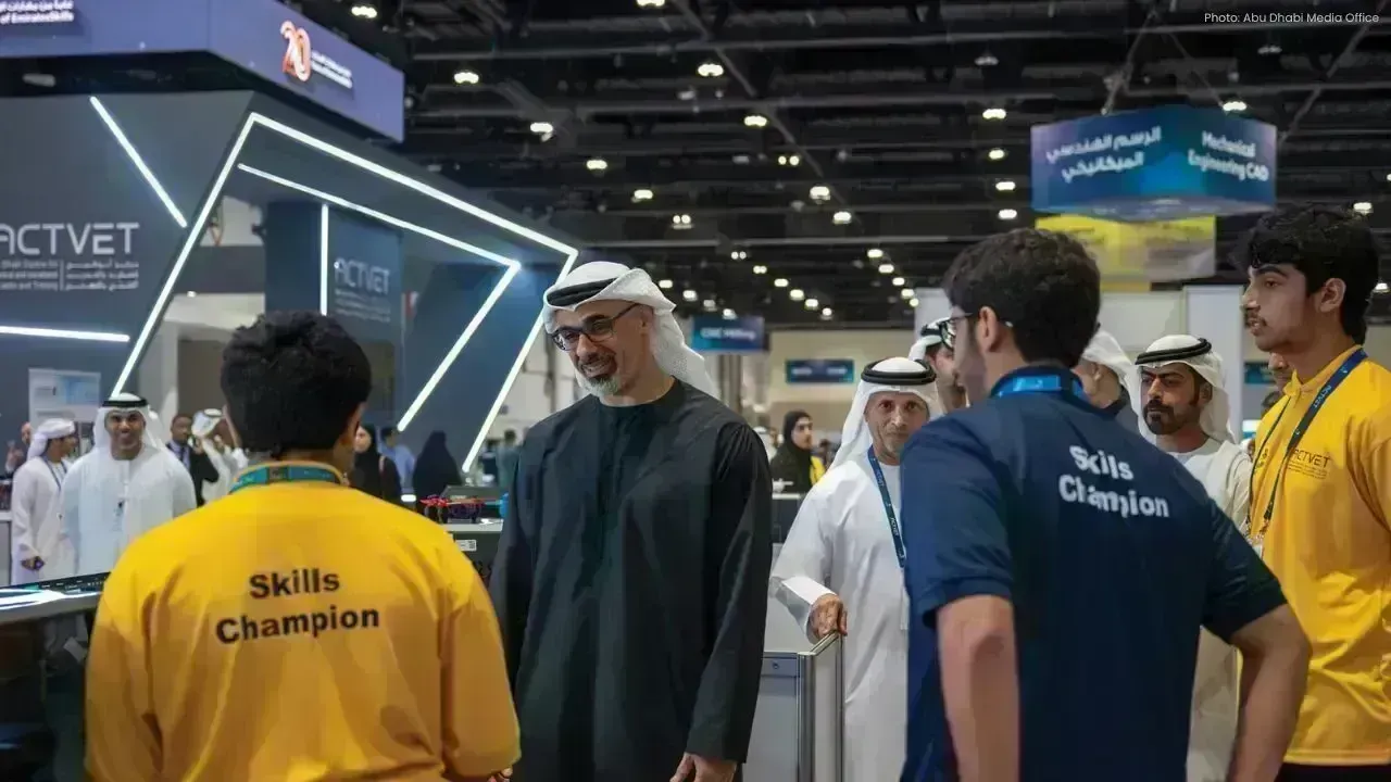 Sheikh Khaled Attends 17th EmiratesSkills Competition in Abu Dhabi