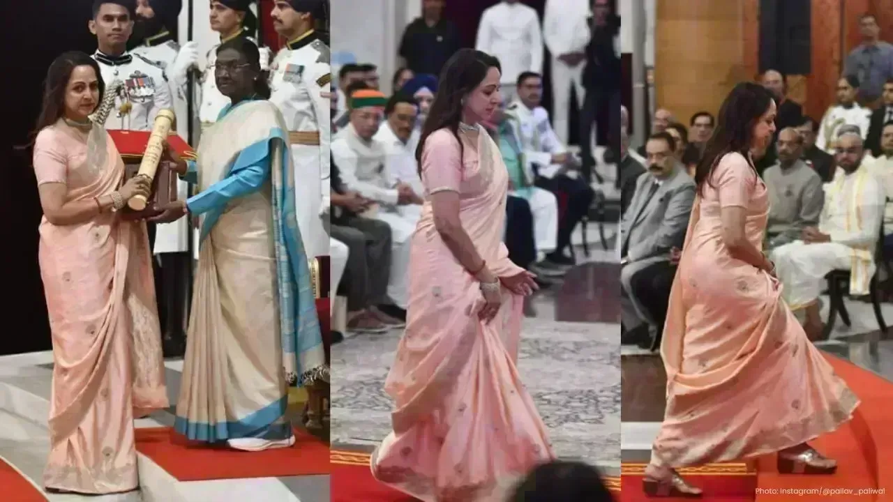 Hema Malini Honors Dharmendra at Padma Awards 2026