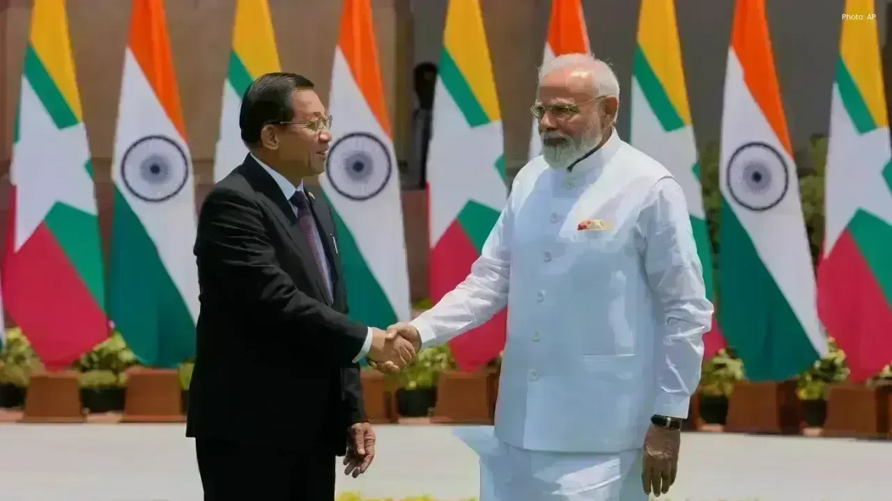 Modi and Myanmar's President Discuss Key Issues in New Delhi