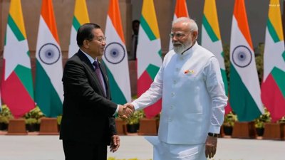 Modi and Myanmar's President Discuss Key Issues in New Delhi