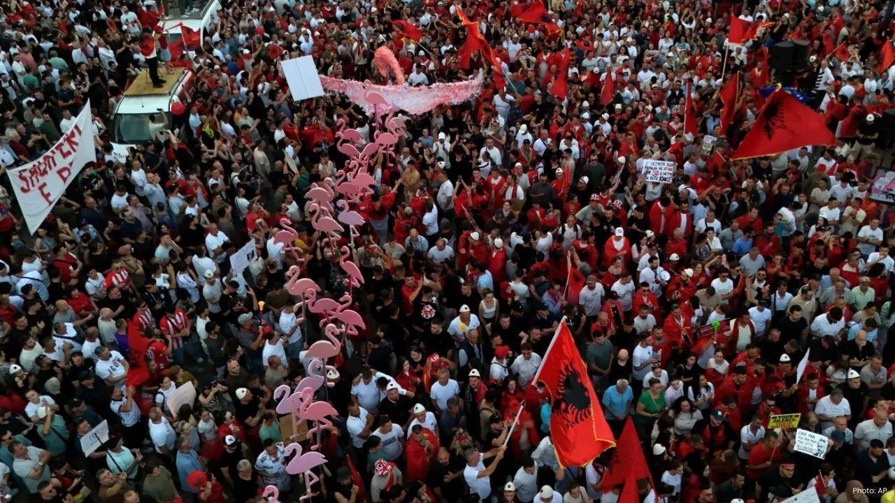 Massive Albania Protest Erupts Over Trump-Linked Coastal Resort