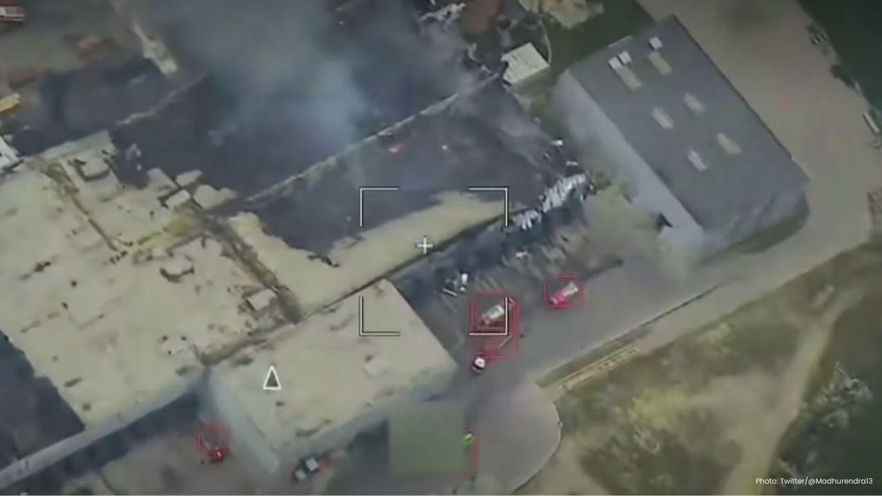 Russian Su-34M Strikes Drone Storage Facility in Kharkov