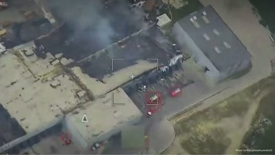 Russian Su-34M Strikes Drone Storage Facility in Kharkov