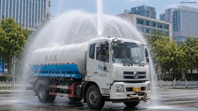 China's Innovative Water Trucks Combat Summer Heat