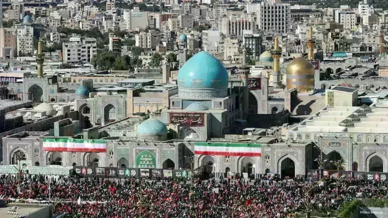 Thousands Gather for Ali Khamenei's Burial at Imam Reza Shrine