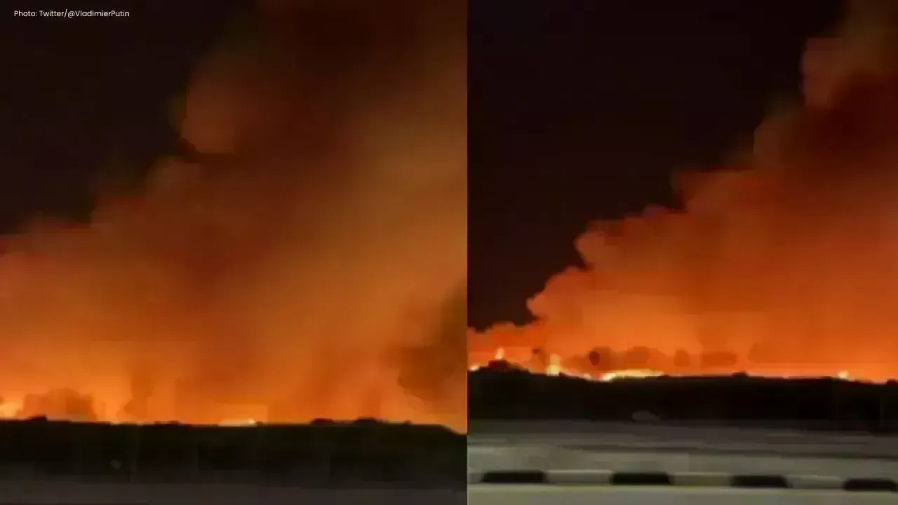 Massive Fire Reported in Yanbu, Saudi Arabia After Missile Alerts