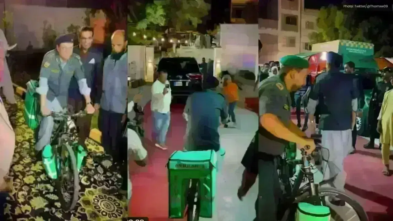 Cycle Ambulance in Karachi Gains Viral Attention, Fuels Online Debate