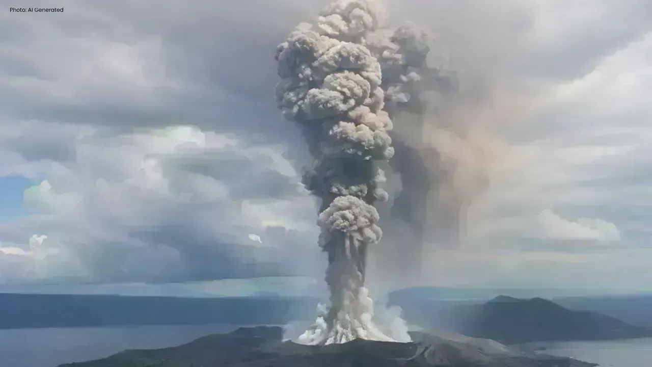 Taal Volcano Experiences Second Eruption in One Day
