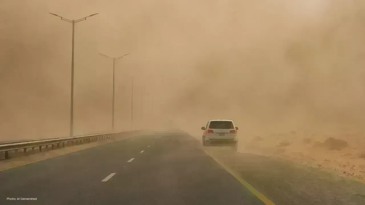 CAA Warns of Dust and Low Visibility on Adam–Thumrait Road