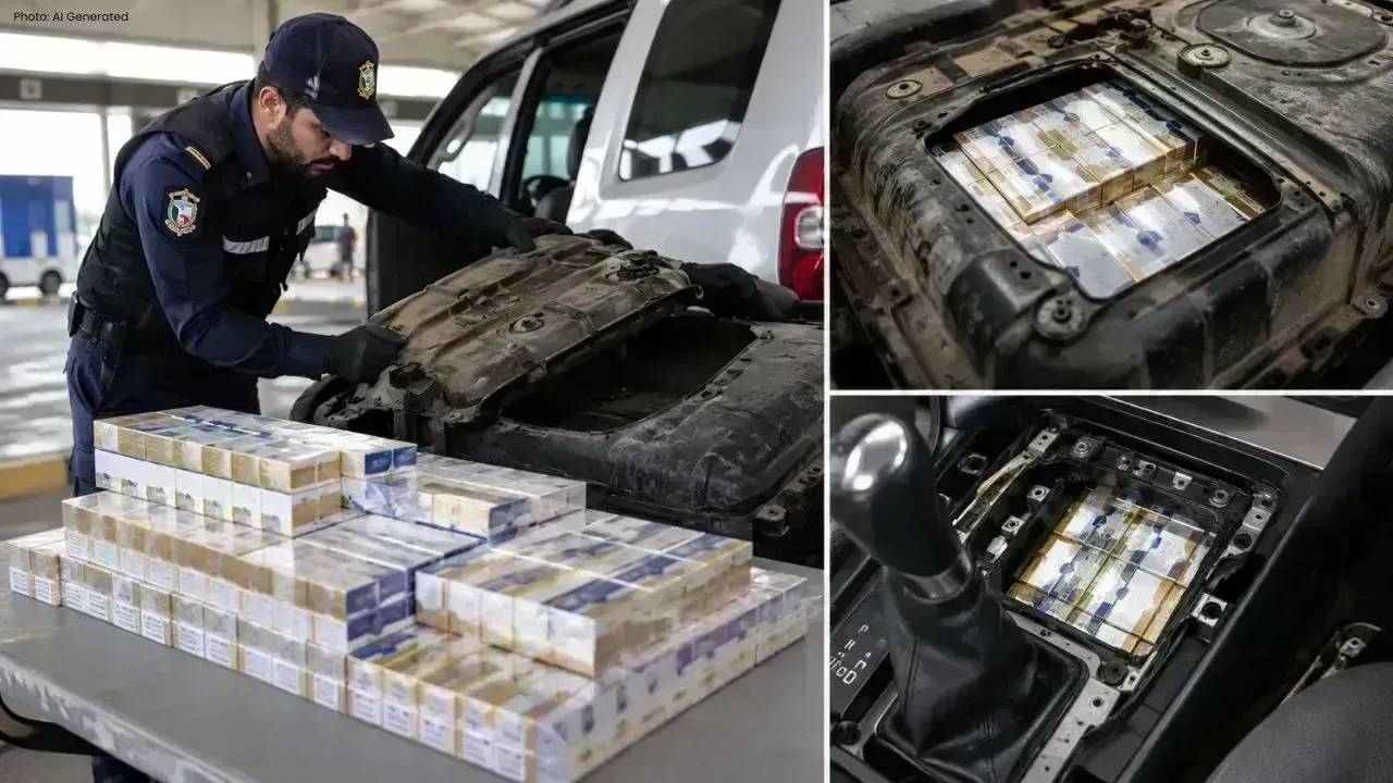 Kuwait Customs Seize Smuggled Cigarettes at Nuwaiseeb Border