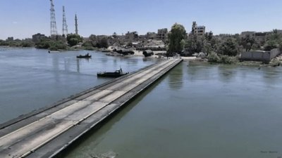 Floating Bridge Over Euphrates Completed by Türkiye and Syria